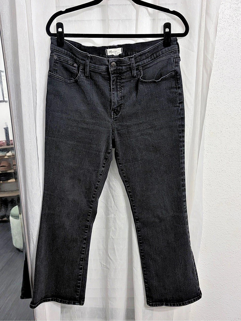 Madewell Mid-Rise Kick Out Jeans Women's Black Bootcut